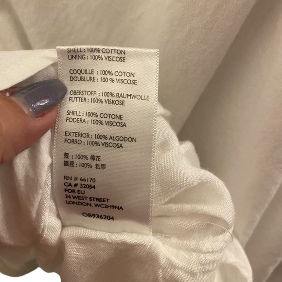 Urban Outfitters Baby Doll Casual White Mini Dress w/Ruffle Sleeves SZ M - Picture 8 of 14